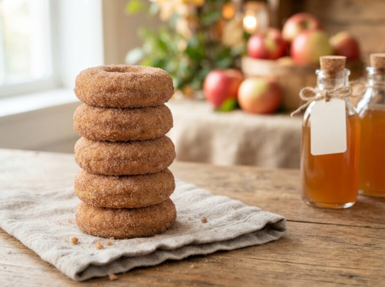 Apple cider donut cookies with cinnamon sugar