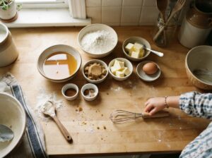 Ingredients for apple cider donut cookies