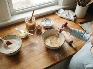 Ingredients for cinnamon roll cookies